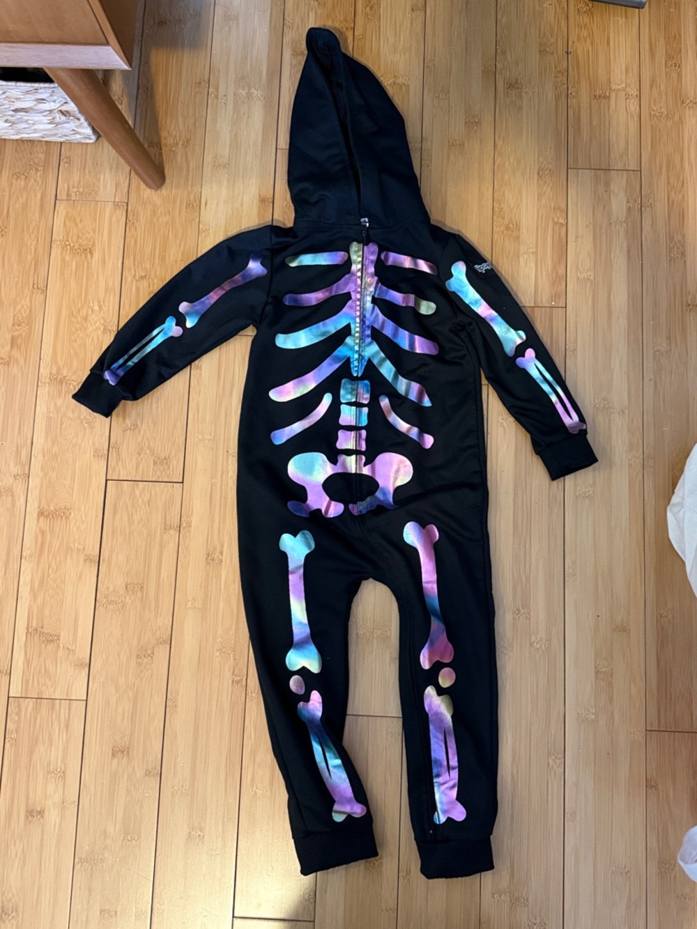 Tipsy Elves 3T Iridescent Purple Skeleton onsie